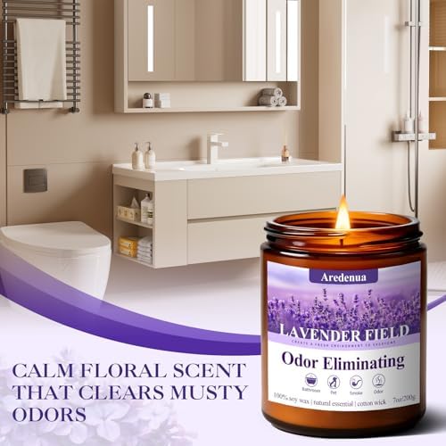 Lavender Odor Eliminating Candles, 7 oz Soy Scented Candle for Home - Image 3