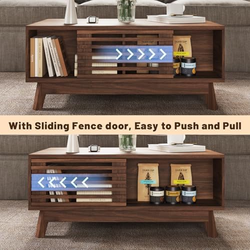 HAIOOU Lift Top Coffee Table with Storage for Living Room 35.4" Walnut - Image 5