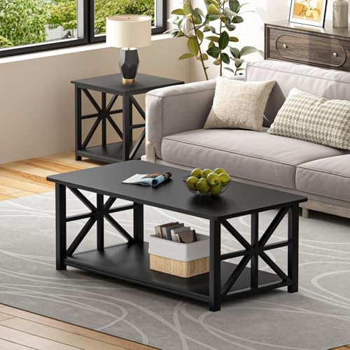 GreenForest Coffee Table for Living Room with Round Corners - Image 2