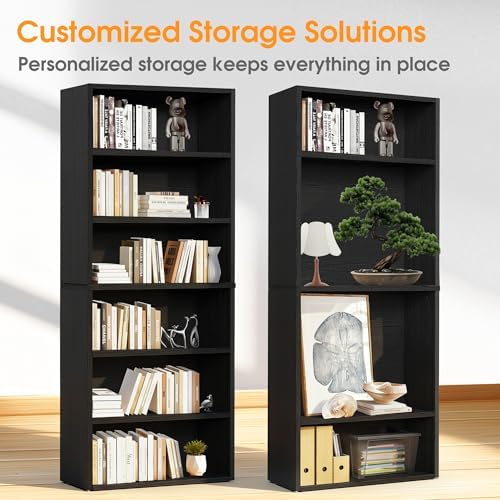 Sweetcrispy 6 Shelf Bookcase Open Display Bookshelf Storage Organizer - Image 4