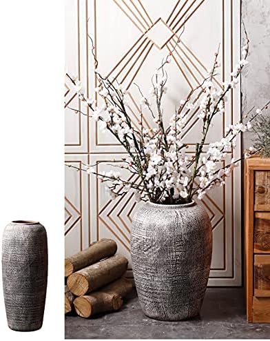 Stone Texture Vase, Vintage Ceramic Vase Hotel Lobby Outdoor Courtyard Large Decorative Vase(Size:20 * 60CM) - Image 4
