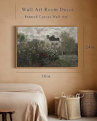InSimSea Framed Canvas Wall Art Vintage Decor, Farmhouse Room Aesthetic, Living Room Wall Art, Cottagecore Bedroom Kitchen Bathroom Decor, 24"x36" - Image 5
