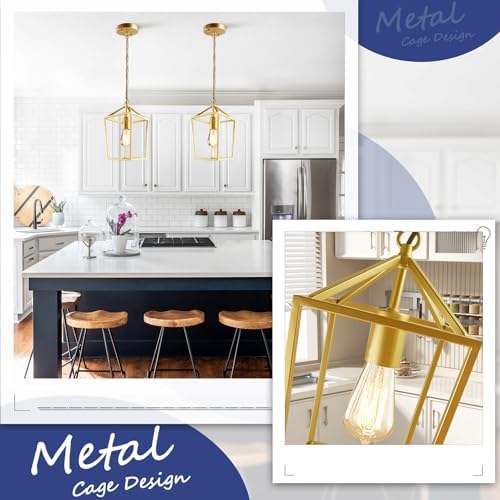 Sheetea 2 Pack Pendant Lights Kitchen Island, Modern Gold Light Fixtures - Image 4