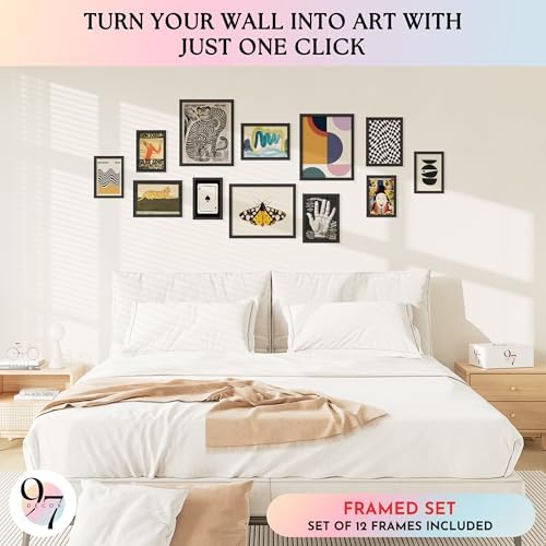 Eclectic Wall Art Prints Unframed, Mid Century Retro Decor for Home Bedroom - Image 3