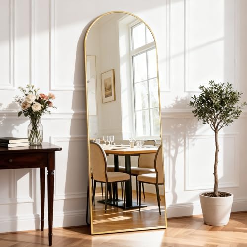DUMOS Arched Mirror Full Length Floor, 59x16 Inch Full Body Standing Mirror by DumosLifestyle