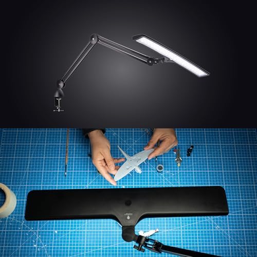 daylight Lumi Task Lamp - Professional 4000 Lux LED Desk Lamp, Adjustable, Color Accurate, Eye-Caring for Office, Home Office, Artist, and Reading - Black - Image 5