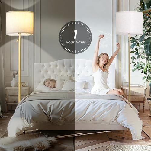 Floor Lamp Height Adjustable with Remote for Living Room and Bedroom Gold - Image 6