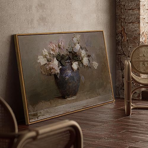 InSimSea Framed Canvas Wall Art Vintage Decor, Retro Floral Rustic Decorations for Living Room, Farmhouse Wall Decor for Living Room Bedroom, 24"x36" - Image 4