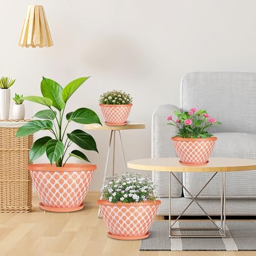 Nooulap 16 Inch Plant Pots, 4 Pack Large Flower Pots - Image 6