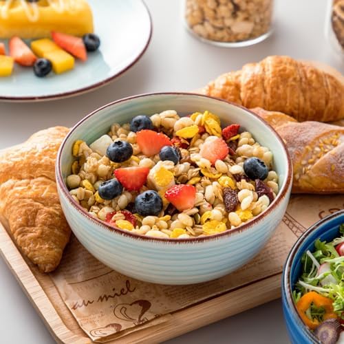vancasso Bonita Dinnerware Sets 12 Pieces for 4, Ceramic Dishes Set Blue - Image 6