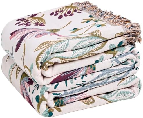 LUTBM Boho Throw Blanket for Bed 60"x80", All Season Cotton Couch Blankets by LUTBMFindYourFreeSpiritatHome