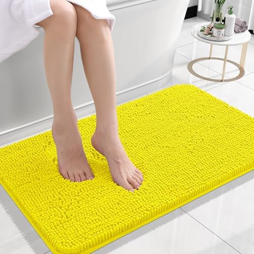 OLANLY Small Bathroom Rugs 24x16, Extra Soft Absorbent Chenille Bath Rugs - Image 2