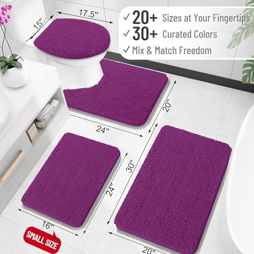 OLANLY Bathroom Runner Rugs 59x20, Extra Soft Absorbent Chenille Bath Rugs - Image 2