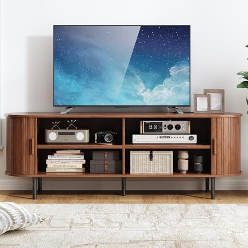 ComfyCorner 63" Mid Century Modern TV Stand with Sliding Doors for 65" TV - Image 5