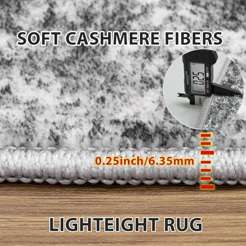 6x9 Area Rugs for Living Room Washable Bedroom Dining Room Black Grey - Image 6