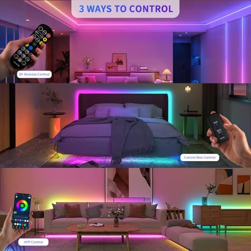 COB RGB Smart IC Strip Lights 40FT Color Flowing Strip Light - Image 4