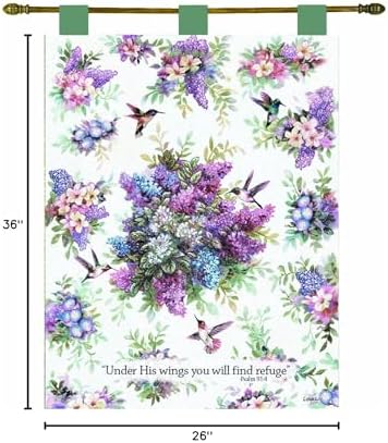 Manual Inspirational Collection 26 X 36-Inch Wall Hanging and Finial Rod, Whisper Wings with Verse by Lena Liu, - Image 2