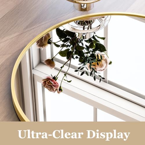 HARRITPURE Arched Wall Mirror 30"x40" Gold Arch Bathroom Vanity Mirror - Image 4