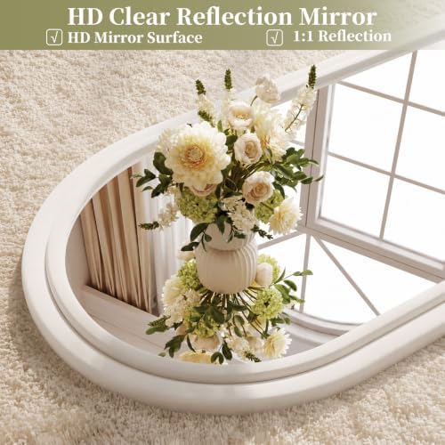 Koonmi 71"x32" Arched Full Length Mirror, Floor Mirror with Stand - Image 3