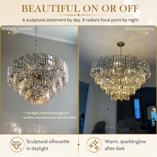 Gold Crystal Chandelier Lighting for Dining Rooms Bedroom - Image 5