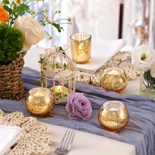 Volens Gold Party Decorations 72pcs, Assorted Glass Votive Candle Holders - Image 3
