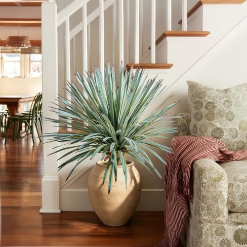 Artificial Agave Plant Fake Agave Planters for Indoor Outdoor Faux Agave Plants Real Touch Realistic Greenery for Home Living Room Office Garden Front Porch Patio (26inch 180Leaves-2 Pcs Yellow) - Image 7