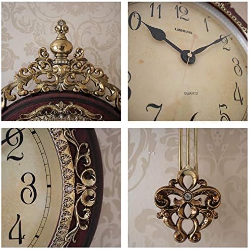 SHISEDECO 29.5" Large Vintage Antique Grandfather Pendulum WallClock,BrownB - Image 5