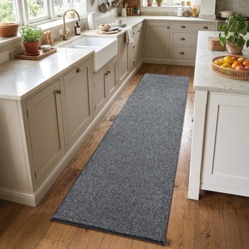 2x8 Black/White Runner Rug Washable Non-Slip for Kitchen Hallway Bathroom by Unknown