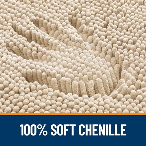 OLANLY Bathroom Rugs 32x20, Extra Soft Absorbent Chenille Bath Rugs - Image 3