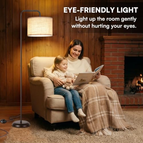 TJOY Floor Lamp,Black Brown Floor Lamp for Living Room with 3 CCT Bulb - Image 6