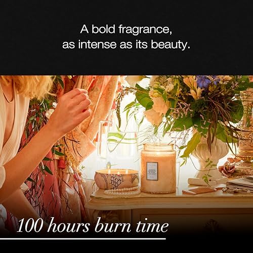 Voluspa Jasmine Midnight Blooms Large Scented Candle Jar 18 Oz, 100 Hr Burn - Image 5