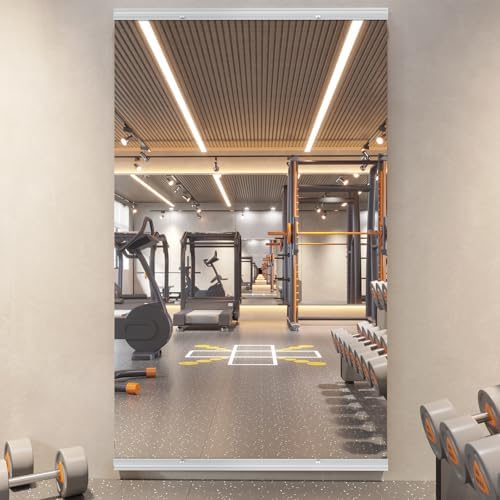 pertetey 48x 24 in Home Gym Mirrors, 1-Pack, Tempered Glass by PERTETEY