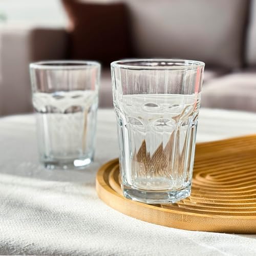 Highball Drinking Glasses Set of 12, 12.5 oz Glass Tumbler, Dishwasher Safe - Image 5