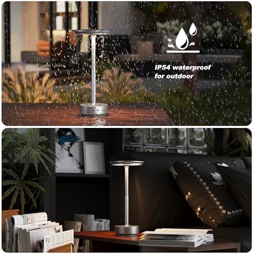 TBBGA 2 Pack Rechargeable Cordless Table Lamp, 5000mAh Battery Table Light - Image 5