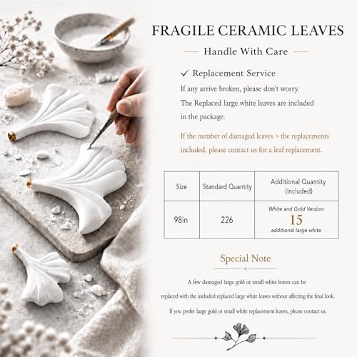 L98 Long Branch Chandelier Ginkgo Leaf Chandeliers Large Modern Brass Chandelier Light Fixtures for Dining Room, Villa, Living Room Kitchen Island - Image 3