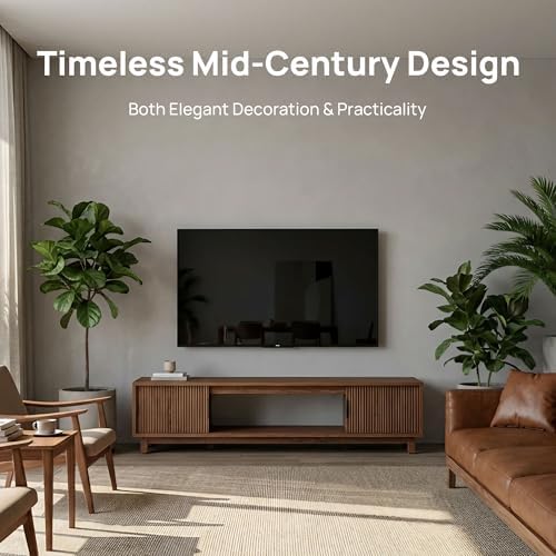 TV Stands for Living Room, 70.01" Mid Century Modern Entertainment Center - Image 3