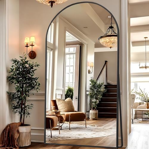LFT HUIMEI2Y 79"x39" Arch Full Length Mirror, Black Floor Mirror by LFTHUIMEI2Y
