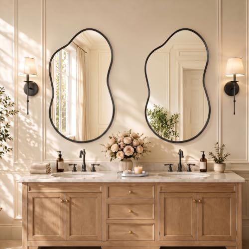 Bathroom Mirror for Over Sink-Black Home Decor Wall Mirror 24"x 36" Single - Image 2
