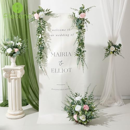 Alecono 200pcs Mixed Eucalyptus Leaves Stems Bulk, 4 Kinds Artificial Greenery Stems Faux Sliver Dollar Fake Greenery for Centerpieces Wedding DIY Bouquets Floral Arrangement Party Decor - Image 5