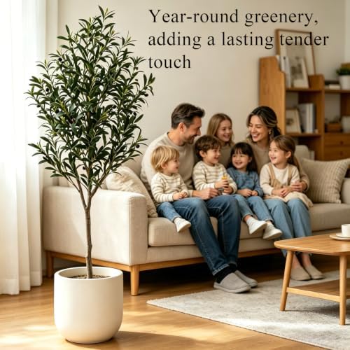 5ft Artificial Olive Tree, Large Faux Silk Plant for Home Decor - Image 6