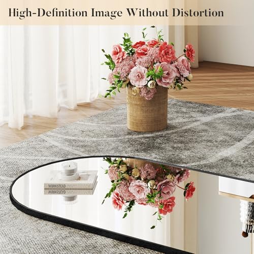 DUMOS Arched Mirror Full Length Floor, 56x21 Inch Full Body Standing Mirror - Image 3