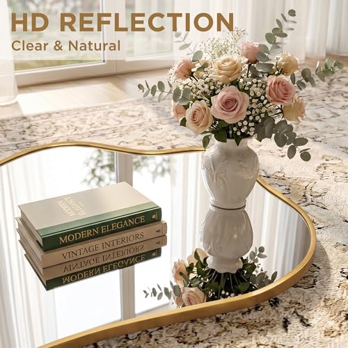 Mirror Full Length - Irregular Full Body Mirror Standing or Leaning or Wall Hanging 62.2"x 22.8" Asymmetrical Aviation Aluminum Alloy Frame Unique for Bedroom, Living Room, Cloakroom, Entryway - Image 5