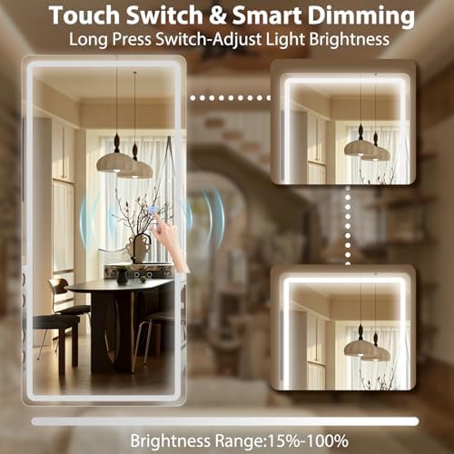LED Full Length Mirror 71x32 inch Oversized Body Mirrors with Lights - Image 3