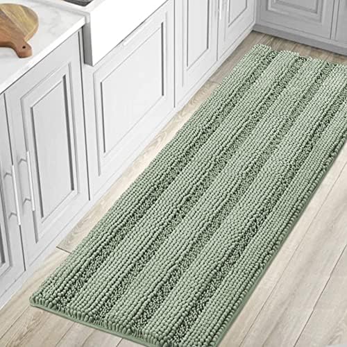 H.VERSAILTEX Bathroom Rugs Bath Mat Runner Rug Non Slip Kitchen Rug Extra Long Bath Rug Runners Oversized 59" x 20" Absorbent Washable Dry Fast Plush Area Rug for Bathroom/Bedroom - Sage by HVERSAILTEX
