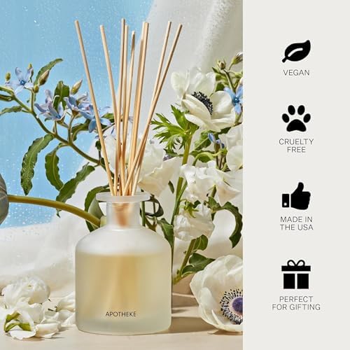 Apotheke Scented Reed Diffuser for Home, Canvas, 10 Reed Sticks - Image 6