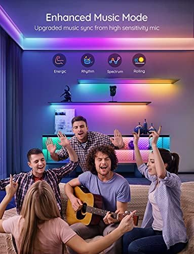 Govee 32.8ft RGBIC LED Strip Lights, Work with Alexa and Google Assistant - Image 3