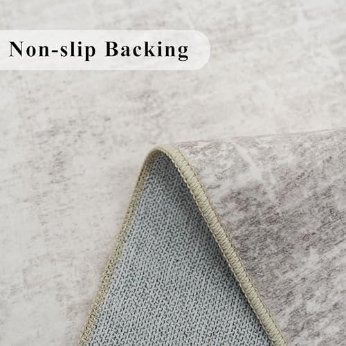 Abstract 3x10 Kitchen Rug Runners - Washable 10ft Hardwood Sink Rugs Non-Slip Hallway Entryway Area Rugs Soft Floor Mat Indoor Farmhouse Carpet for Bathroom Living Room Bedroom (3x10,Beige/Cream) - Image 3
