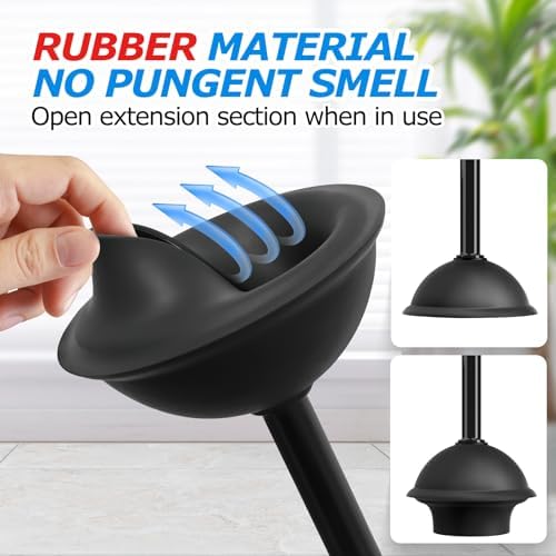 FORASTO 3in1 Toilet Plunger and Brush Set - Home Bathroom Cleaning Tools - Image 4