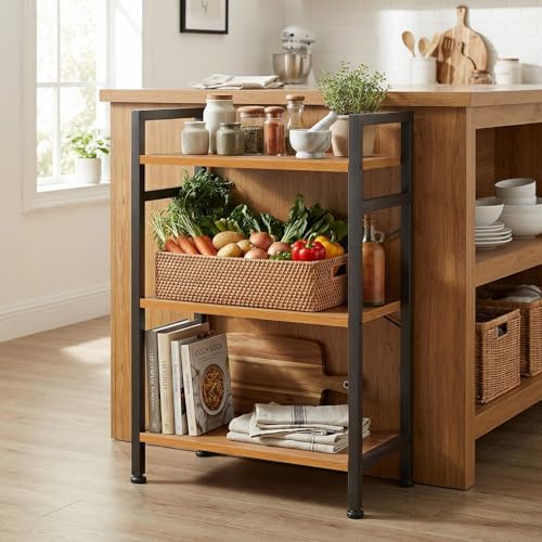 3 Tier Bookshelf, Free Standing Bookcase with Open Storage Shelves - Image 6