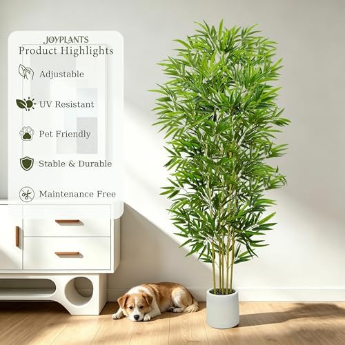 Fake Bamboo Tree,6FT Artificial Plants for Home Office Decor - Image 5
